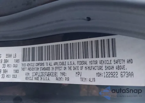 2015 Jeep Cherokee Limited из США, поврежденный, VIN 1C4PJLDS1FW643181